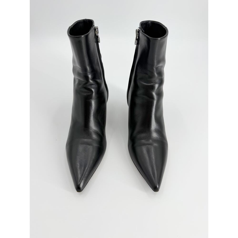 Aeyde Sofie Black Nappa Leather Pointed Toe Kitten Heel Ankle Boots Size 40 EU 9 - Picture 11 of 13